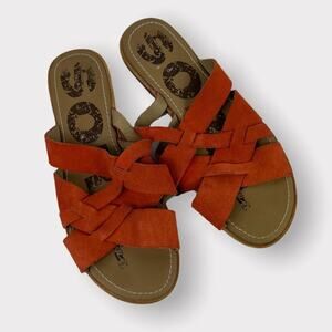 Sorel Ella Coral Suede Leather Strappy Sandals Size 8.5
